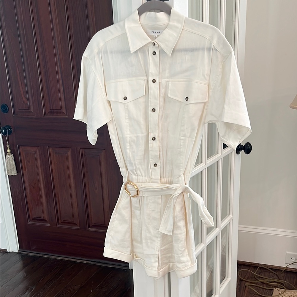 Frame Denim Cream Jumpsuit